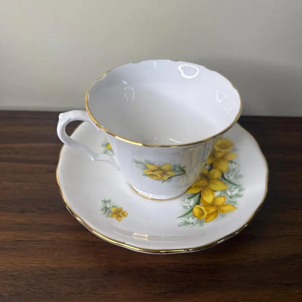 Vintage Teacup and Saucer Royal Kent Made in England Bone China